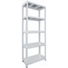 Kovový regál do technickej miestnosti Biedrax 50 x 90 x 210 cm, biely - 5 políc pozink