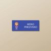 Nažehľovacie menovky na oblečenie (Kopírovat) - 3ks, Obdĺžnik 4,4 × 1,7 cm, Dievča, Modrá