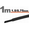 SOLEX Zmršťovacia trubička 1,5mm/0,75mm DRS1,5-0,75/BK čierna