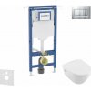Geberit Duofix Set predstenovej inštalácie, klozetu a dosky Villeroy Boch, tlačidla Sigma30, DirectFlush, SoftClose, CeramicPlus, matný chróm/chróm SANI11CK2115