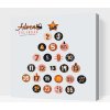 Vymalujsisam.sk Maľovanie podľa čísiel - Adventný kalendár 2 Veľkosť: 50x50cm, Rám: Na plastovej doske