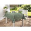 Obrus ​​na stôl záhradný PVC s lemovaním šalviovo zelený 160x220cm