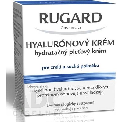 RUGARD HYALURÓNOVÝ KRÉM hydratačný pleťový krém pre zrelú a suchú pokožku, 50 ml