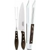 Tramontina Churrasco 3-Piece BBQ Cutlery Set (Fork, Knife, Tweezers), Brown 29899/265