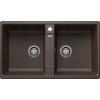 Dvojkomorový drez Blanco ZIA, granit, hnedý
