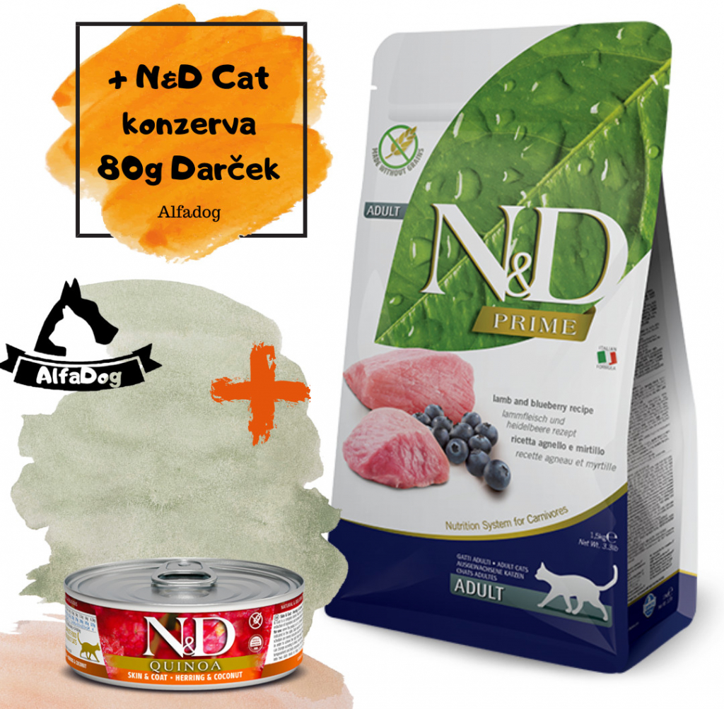 N&D Grain Free CAT Adult Lamb & Blueberry 5 kg