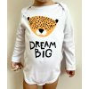 Milinko Unikátne detské body na dlhý rukáv- Snívaj veľké sny veľkosť: 68 (4-6m)