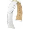 Kožený remienok Hirsch London L 04307009-1, biely, aligátorová koža, dĺžka L, Quick Release 19 mm (spona 14mm)