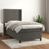 Box spring postel s matrací tmavě šedá 90x200 cm samet Šedá 3132538