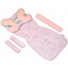 Oboustranny 5-ti dielny komplet do kočíka Velvet, Baby Nellys - Medvedík Koala, růžová
