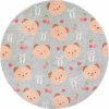 Sivý/hnedý prateľný detský koberec ø120 cm Cute Teddies – Vitaus