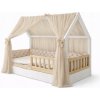 Baldachýn závesy tylové na postieľku domček teplá béžová Koell