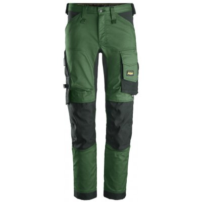 Snickers Workwear Kalhoty AllroundWork Stretch tmavě zelené