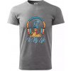 Music is my life slúchadlá - Klasické pánske tričko vyššej gramáže - 2XL ( Tmavosivý melír )