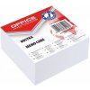 Poznámkový bloček kocka Office products lepená biela, 85x85x40 mm
