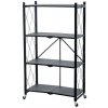 Regál Racks RAW4T, kovový, 4 police, 1270x720x340 mm, max. 50 kg/polica, prenosný, na kolieskach