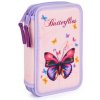 oxybag Dvojradový školský peračník - prázdny - Motýľ