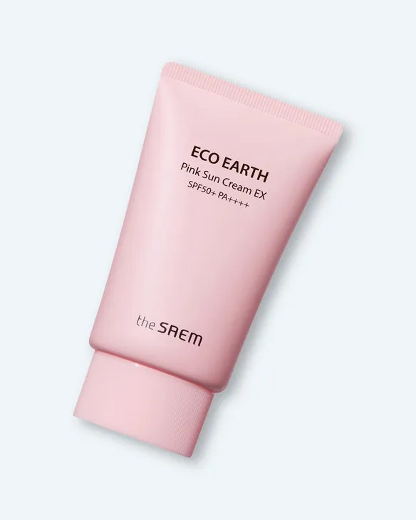 The Saem Opaľovací krém Eco Earth Pink Sun Cream SPF 50 50 g