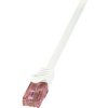 LogiLink CQ2091U RJ45 sieťové káble, prepojovacie káble CAT 6 U/UTP 10.00 m biela samozhášavý, s ochranou 1 ks; CQ2091U