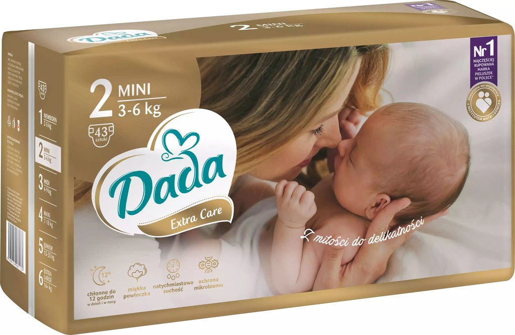Dada Extra Care 2 Mini 3-6 kg 43 ks od 6,5 € - Heureka.sk
