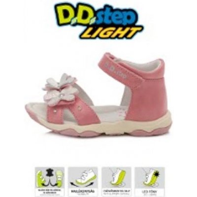 D.D.Step Led detské dievčenské kožené sandálky AC64-435M