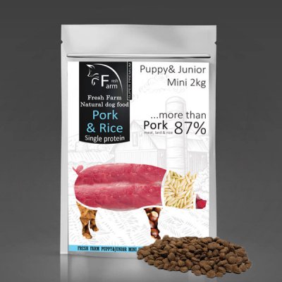 Fresh Farm Puppy&Junior Mini Single Protein Pork & Rice 2 kg