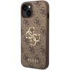 Puzdro Guess PU 4G Metal Logo iPhone 14 - hnedé