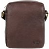 Sendi Design pánska kožená taška cez rameno MARK 2 hnedá