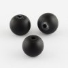 Pogumované sklenené korálky s matným leskom 8mm 1ks čierne (otvor 1mm)