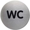Piktogram WC text, oceľ