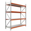Majster Regál Kovový regál LONGSPAN 250x240x60-4-Metal, Pozinkované/Oranžová