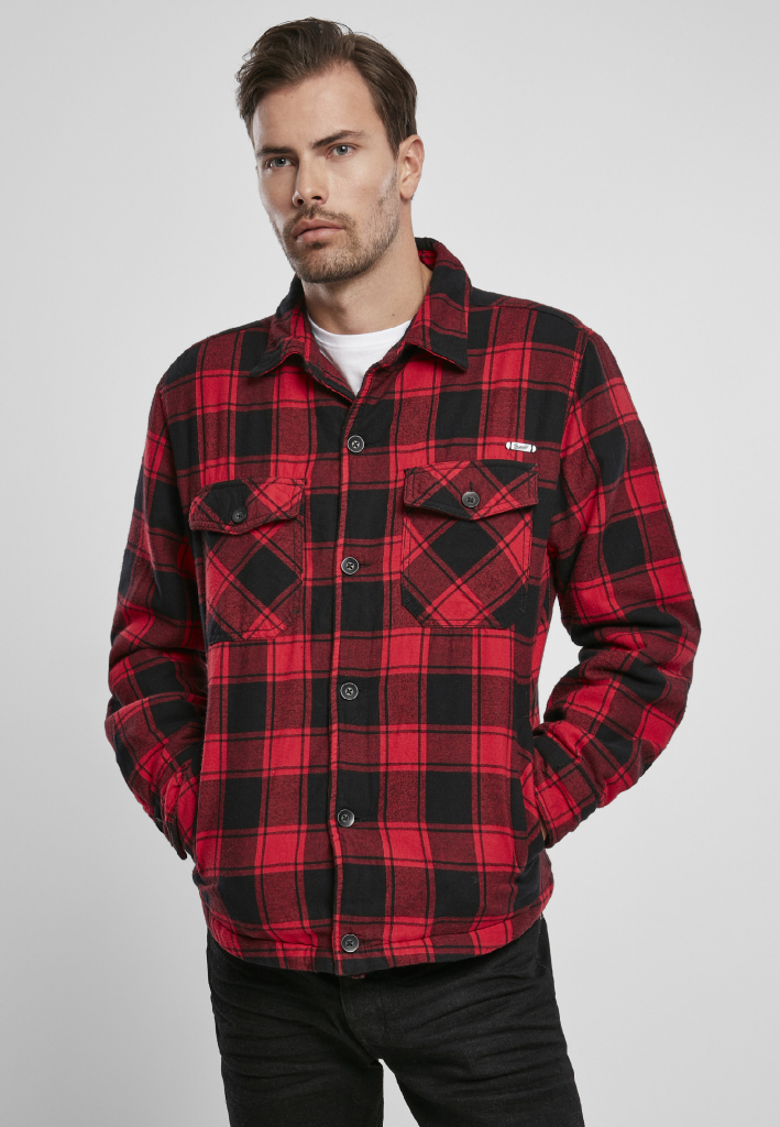 Urban Classics Lumberjacket red black