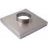 Komínová krycia doska s kruhovým prieduchom - 55 x 55 - Ø 200 mm - Nerezová oceľ AISI 304 2B hr. 0,6 mm