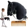 HOBBY HORSE KÔŇ NA PALICI KONÍK HLAVA KOŇA PALICA S HRIVOU + HREBEŇ