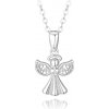 MINET Strieborný náhrdelník ANJEL so zirkónmi