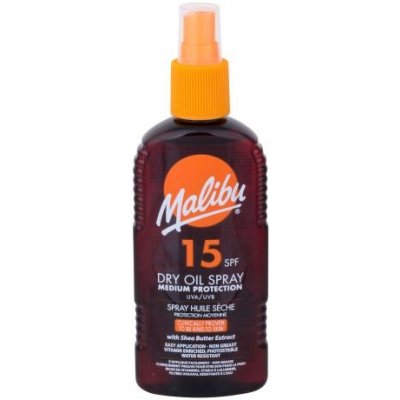 Malibu Dry Oil Spray SPF15 vodeodolný sprej na opaľovanie 200 ml