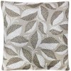 Mondo Italia Dekoračná obliečka na vankúš béžovo-biele lístie 40x40 cm Viacfarebná