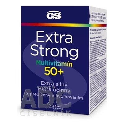 GS Extra Strong Multivitamín 50+ tbl (inov.2023) 1x30 ks, 8595693300718