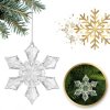 Sada vianočných ozdôb v tvare vločky na stromček, 12 ks