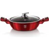 BERLINGERHAUS Pekáč kulatý s mramorovým povrchem a poklicí 32 cm Burgundy Metallic Line BH-1264