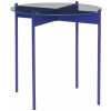 Okrúhly odkladací stolík so sklenenou doskou ø 45 cm Beam – Hübsch