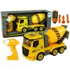 LEAN TOYS Miešačka betónu na diaľkové ovládanie 1:14 2,4Ghz R/C žlté RTR