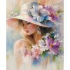 Norimpex diamantové malování Žena s květy 30 x 40cm