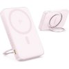 Powerbanka Baseus PicoGo Qi2 s otočným stojanom a bezdrôtovým nabíjaním 5000mAh 20W USB-C ružová