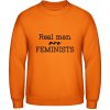 AWDis Mikina - Skutoční muži sú FEMINISTI - Orange Crush - L - Pánske