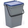ArtPlast Plastový odpadkový kôš na triedenie odpadu, sivá + modrá, 35 l