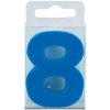 Svíčka ve tvaru číslice 8 - mini, modrá - Stadter