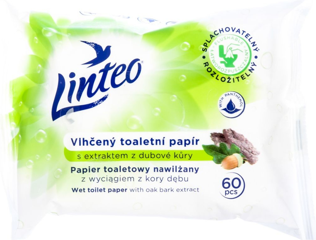 Linteo vlhčený toaletný papier Dubová kôra 60 ks od 0,99 € - Heureka.sk