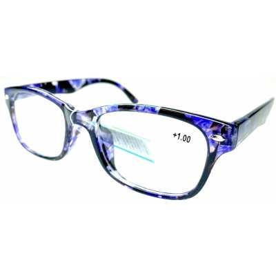 Berkeley Čítacie dioptrické okuliare plast čierno-fialové MC2197