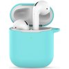 AppleMix Puzdro/kryt pre Apple AirPods 2019 s bezdrôtovým puzdrom - Silikónové - Svetlomodré